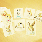 写真全部セット★うさぎ布シール☆コラージュにもＯｋ！1