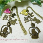 ☆アンティーク調アリスのブックマーク(アリス時計)☆ 