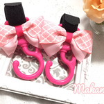 モロッカンリボン♡ベビーカーフック（ピンク）