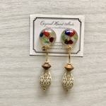 カラフルストーン✱しずくパーツピアス