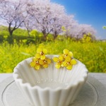 菜の花のピアス【花シリーズ4月】