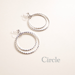 Double circle 樹脂ノンホールピアス(S)
