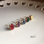 ≪14kgf≫vintage swarovski オクタゴン スタッドピアス
