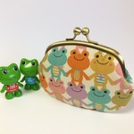 カラフルカエル【Theがまぐち】縁起物がま口ポーチ