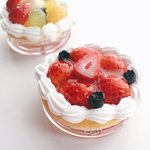 ツヤツヤイチゴタルトの朱肉　スイーツデコ