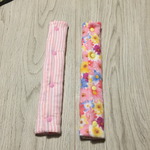 カラフルお花とストライプのベビーカーの肩紐カバー
