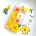 ラッキーオレンジ押し花iPhoneケース