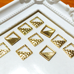 <10個> 正方形 フレームパーツ レジン枠 チャーム ゴールド 
