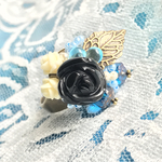 ゴシック風ブラックオニキスの黒薔薇ring（１２号～）