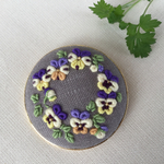 刺繍ブローチ5.0 ビオラのリース