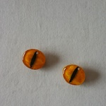 猫の目だまブローチΦ Φ　ｲｴﾛｰ　25mm