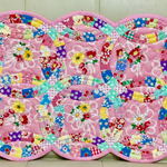 ◇ハンドメイド＊パッチワーク＊ダブルウェディングリングミニキルト6連ピンク