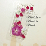 ♡新作♡ピンクが可愛い♡押し花iPhoneケース