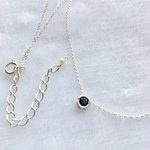 シルバー925✳︎4mmブラックスピネルのネックレス