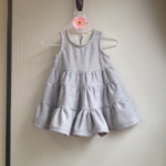 3段ティアードのワンピース♡100cm スウェットグレー