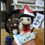 ＊端午の節句　くまちゃん＆金太郎くん　五月人形　置物　＊
