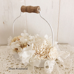 ホワイトブリキトレーのnaturalアレンジ＊