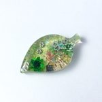 オルゴナイトブローチ・green leaf