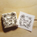 送料無料 thank you イマジネリフラワーのリース消しゴムはんこ