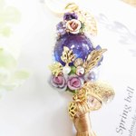 violet blue garden on the dropバックチャーム レジン