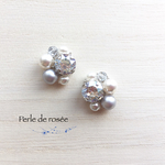 大粒スワロフスキービジューピアス/イヤリング