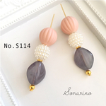 No.S114 ふんわり❁︎さくら色❁︎ピアス