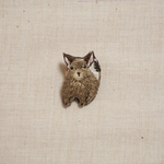デグーの刺繍ブローチ