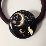 月まで届け！猫ゴム☆レジン