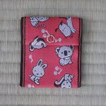 〔畳縁〕小財布 動物赤