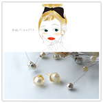☆*:｡氷結パールのピアス  ☆*:.｡.