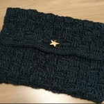 クラッチバッグ(ネイビー)ハンドメイド