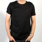 高級Ｔシャツシリーズ★ローズ刺繍ブラック★メンズTシャツ★高級綿100%★