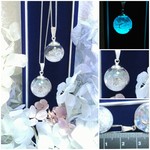 夜光/救済&復活の象徴・イルカ🐬(高品質・立体)・15㎜玉or 18㎜玉ｶﾞﾗｽﾄﾞｰﾑのｽﾉｰﾄﾞｰﾑ・ｶﾞﾗｽﾋﾞｰｽﾞ/ﾈｯｸﾚｽ