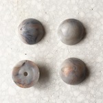 ヴィンテージ アクリルラウンドカボション グレーマーブル 20mm 4こ