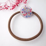 まあるいカスミ草つぼみヘアゴム【ブラウン】