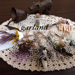 ミニガラスボトル&スワッグgarland