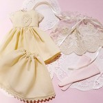 22㎝ドール  （ブライス用）ホワイトエプロン ワンピース