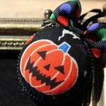 マカロンポーチ（ハロウィン５：ブラック）