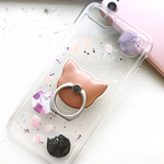 丸まる 猫 スマホケース 選べる スマホリング 桜/ねこ GALAXY/Xperia iPhoneケース iPhone8/plus iPhoneX/se iPhone7/6