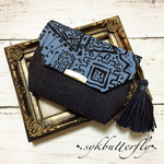 １点もの✾ミニ財布✾コインケース タッセル付き♡エスニック柄×デニム 