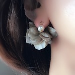 新色 spring butterfly flower フラワーピアス イヤリング              ウェディング         パーツ変更
