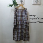 natural*(L)麻混スプリングチェックOP