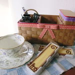 コーヒー、紅茶セット（エコクラフト）ピンク