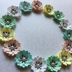 お花シール❇︎20枚❇︎pastel & brown