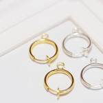 【送料無料】2カラー　カン付きフェイクピアスアソート　2個 1ペア×2カラー ピアスホールがない方にも パーツ 素材 材料 ピアス イヤリング
