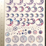 レジン封入シート　星月&星図（カラー）
