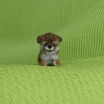 ちびちび柴犬  赤 パピー羊毛フェルト