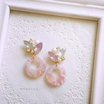 sweet♡べっ甲 ビジュー イヤリング 
