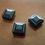 square～ガラスカットビーズ  ブラック  6個