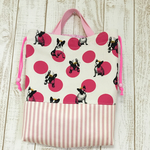オーダー専用☆フレンチブルドッグ柄ピンク♡2点セット お着替え袋・コップ袋  入園 入学